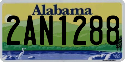 AL license plate 2AN1288