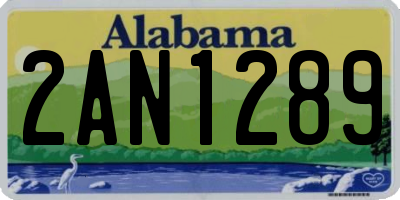 AL license plate 2AN1289