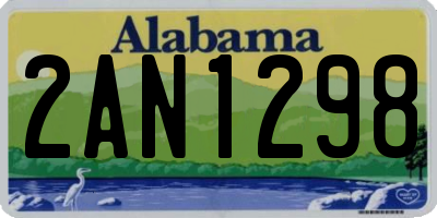 AL license plate 2AN1298