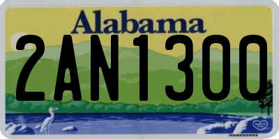 AL license plate 2AN1300