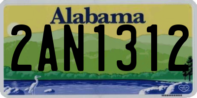 AL license plate 2AN1312