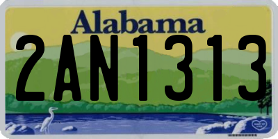 AL license plate 2AN1313