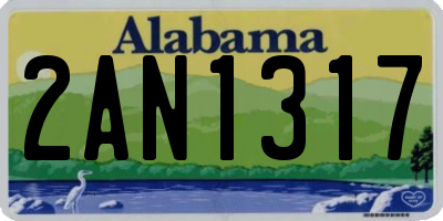 AL license plate 2AN1317