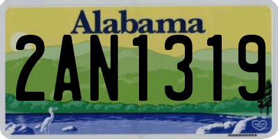 AL license plate 2AN1319