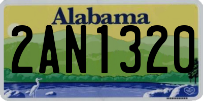 AL license plate 2AN1320