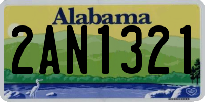 AL license plate 2AN1321