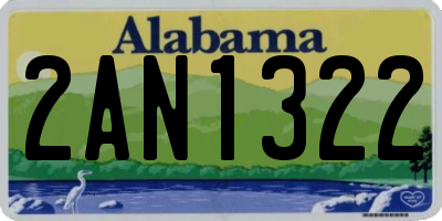AL license plate 2AN1322