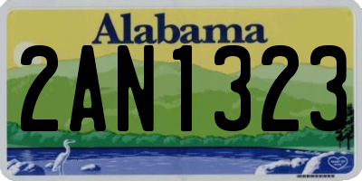 AL license plate 2AN1323