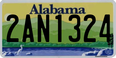 AL license plate 2AN1324