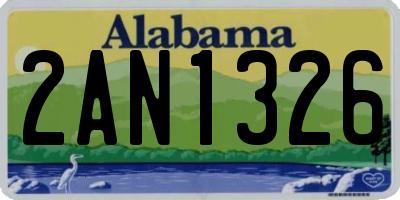AL license plate 2AN1326
