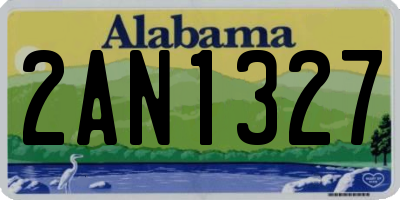 AL license plate 2AN1327