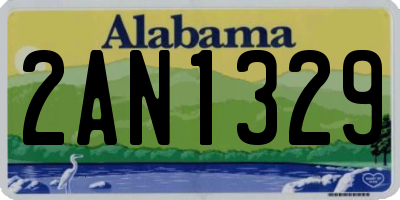 AL license plate 2AN1329