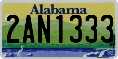 AL license plate 2AN1333