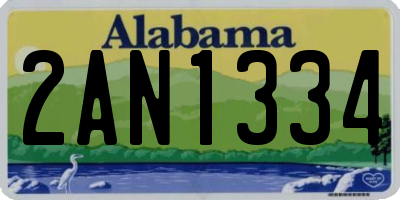 AL license plate 2AN1334