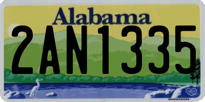 AL license plate 2AN1335