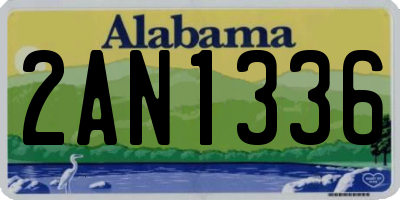 AL license plate 2AN1336