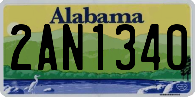 AL license plate 2AN1340