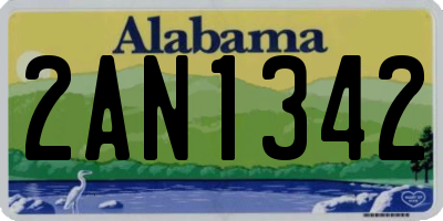 AL license plate 2AN1342