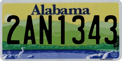 AL license plate 2AN1343