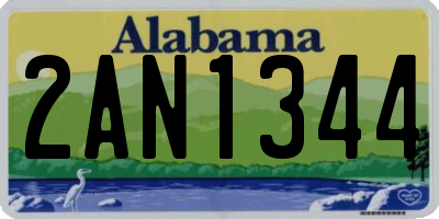 AL license plate 2AN1344