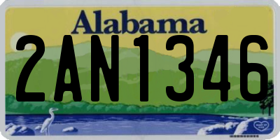 AL license plate 2AN1346