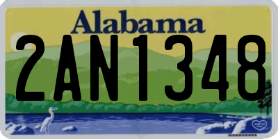 AL license plate 2AN1348