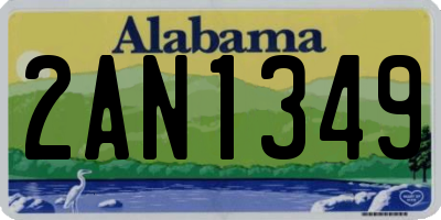 AL license plate 2AN1349