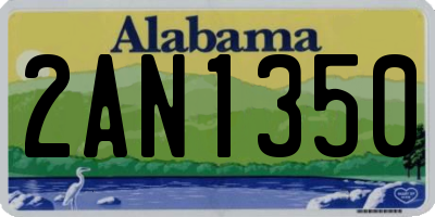 AL license plate 2AN1350