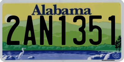 AL license plate 2AN1351