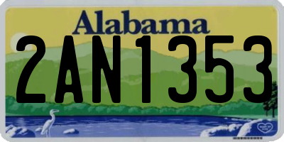 AL license plate 2AN1353