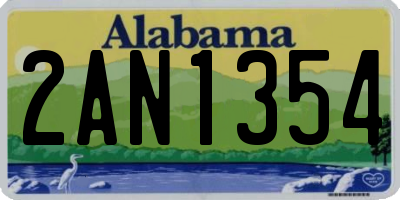 AL license plate 2AN1354