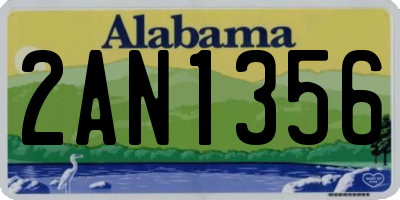 AL license plate 2AN1356