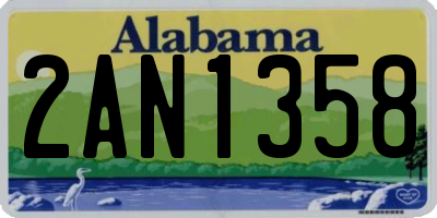 AL license plate 2AN1358