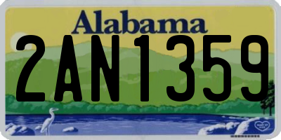 AL license plate 2AN1359