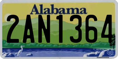 AL license plate 2AN1364