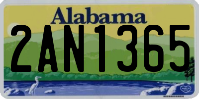 AL license plate 2AN1365