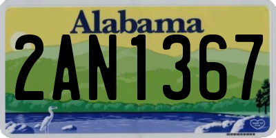 AL license plate 2AN1367