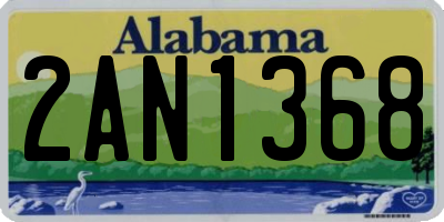AL license plate 2AN1368