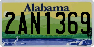 AL license plate 2AN1369