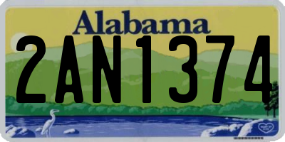 AL license plate 2AN1374