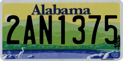 AL license plate 2AN1375