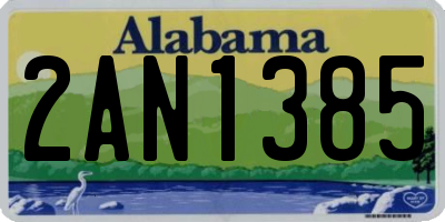 AL license plate 2AN1385