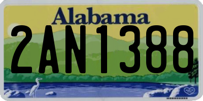 AL license plate 2AN1388