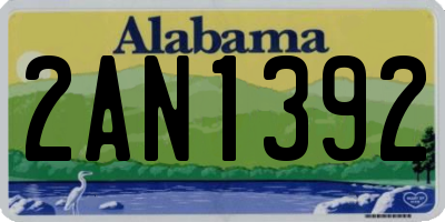 AL license plate 2AN1392