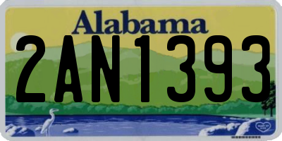 AL license plate 2AN1393