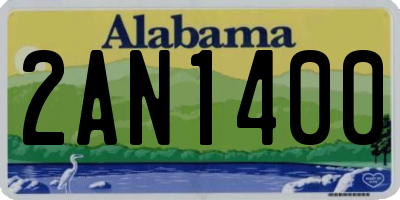 AL license plate 2AN1400