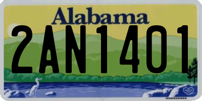 AL license plate 2AN1401