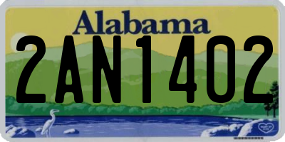 AL license plate 2AN1402