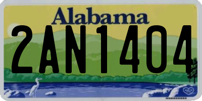 AL license plate 2AN1404
