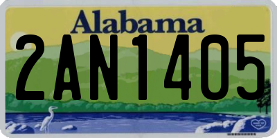 AL license plate 2AN1405